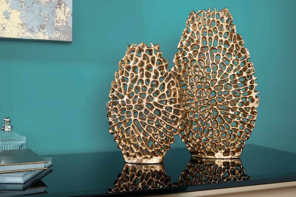 riess-ambiente Dekovase ABSTRACT LEAF 40cm gold - Bild 2
