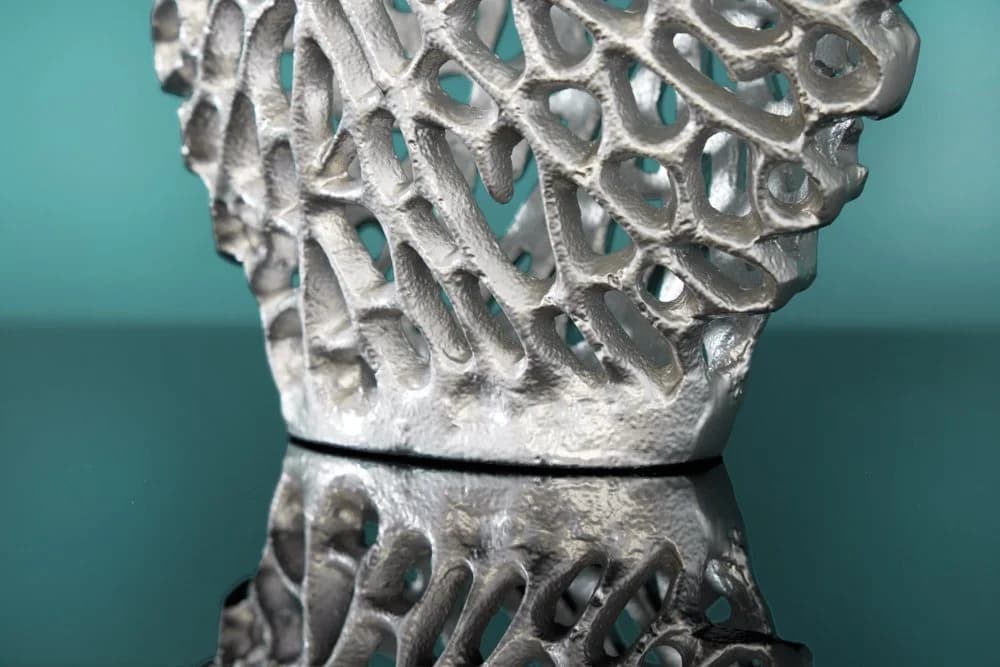 riess-ambiente Dekovase ABSTRACT LEAF 40cm Silber - Bild 5