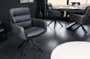 riess-ambiente Polsterstuhl BIG GEORGE Anthrazit Schwarz Echtleder Drehbar Bild 2
