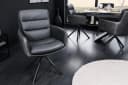 riess-ambiente Polsterstuhl BIG GEORGE Anthrazit Schwarz Echtleder Drehbar Bild 3