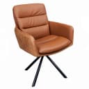 riess-ambiente Polsterstuhl BIG GEORGE Cognac Schwarz Echtleder Bild 1