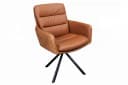riess-ambiente Polsterstuhl BIG GEORGE Cognac Schwarz Echtleder Bild 2