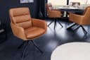 riess-ambiente Polsterstuhl BIG GEORGE Cognac Schwarz Echtleder Bild 3