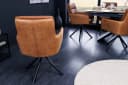 riess-ambiente Polsterstuhl BIG GEORGE Cognac Schwarz Echtleder Bild 5