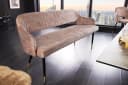riess-ambiente Sitzbank PARIS Retro Samt Beige Schwarz Gold Bild 2