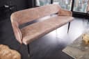 riess-ambiente Sitzbank PARIS Retro Samt Beige Schwarz Gold Bild 3