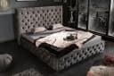 riess-ambiente Polsterbett PARIS 180x200cm Grau Chesterfield-Stil Bild 3