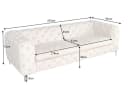 riess-ambiente 3-Sitzer MODERN BAROCK Sofa Samt Champagner-Beige Chesterfield Bild 3