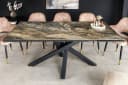 riess-ambiente Esstisch MARVELOUS Taupe Keramik Marmor-Design Sterngestell Bild 2