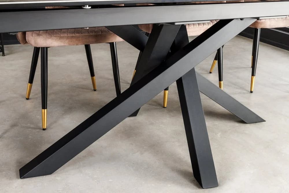 riess-ambiente Esstisch MARVELOUS Taupe Keramik Marmor-Design Sterngestell - Bild 4
