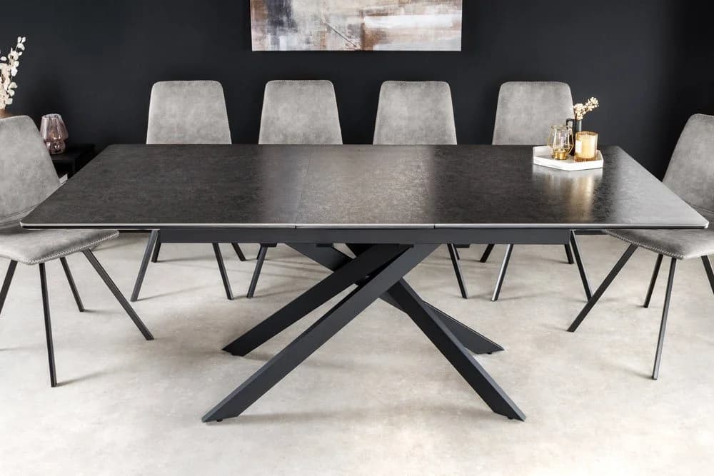 riess-ambiente Esstisch ALPINE Anthrazit Keramik ausziehbar Industrial Design - Bild 2