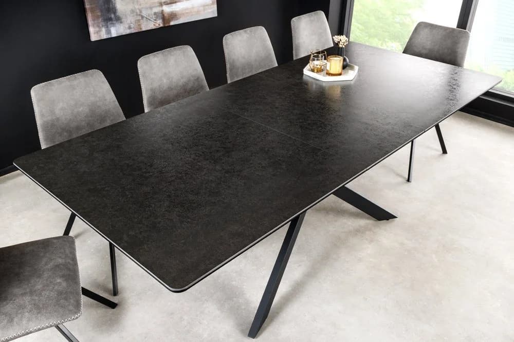 riess-ambiente Esstisch ALPINE Anthrazit Keramik ausziehbar Industrial Design - Bild 3