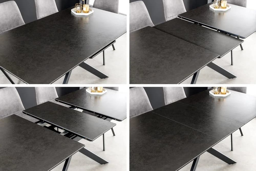 riess-ambiente Esstisch ALPINE Anthrazit Keramik ausziehbar Industrial Design - Bild 5