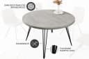 riess-ambiente Esstisch SCORPION Grau Mangoholz Hairpin Legs Bild 4