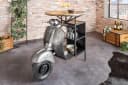 riess-ambiente Bartisch SCOOTER Upcycling Mangoholz Silber Bild 1