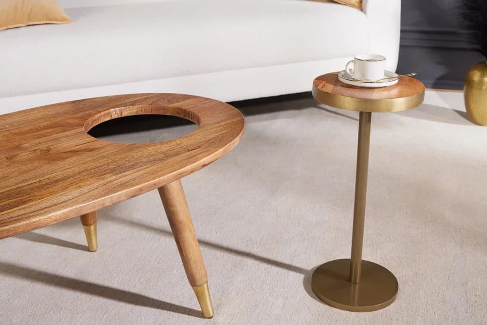 riess-ambiente Couchtisch GATSBY 110cm Braun/Gold Retro Design - Bild 3