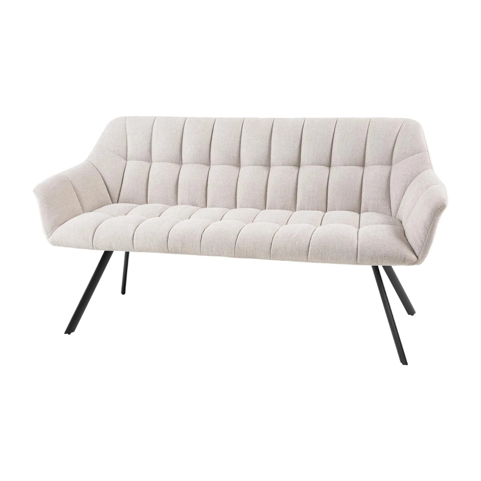 riess-ambiente Sitzbank PAPILLON 165cm Champagner Beige Stoff Metall