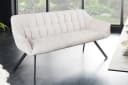 riess-ambiente Sitzbank PAPILLON 165cm Champagner Beige Stoff Metall Bild 5
