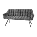 riess-ambiente Sitzbank PAPILLON Grau Schwarz Samt Metall Bild 1