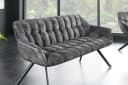 riess-ambiente Sitzbank PAPILLON Grau Schwarz Samt Metall Bild 3
