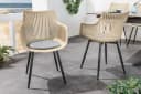 Riess Ambiente Stuhl SIGNUM Modern Greige Schwarz Kunststoff Küchenstuhl Indoor Outdoor mit Armlehnen Bild 2