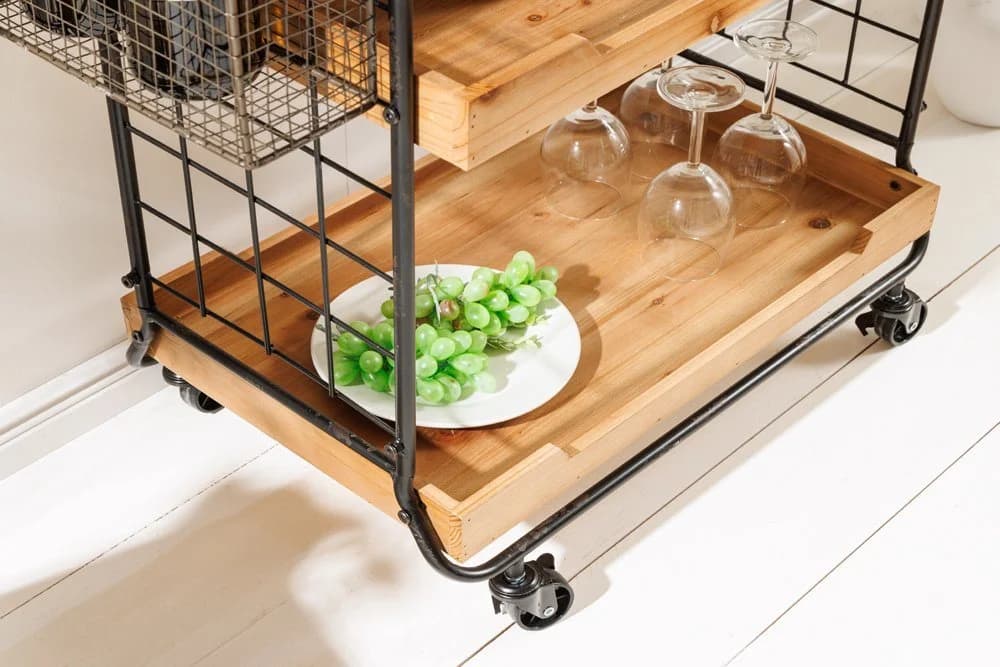 riess-ambiente Servierwagen SEVEN SEAS 80cm Massivholz Metall - Bild 5