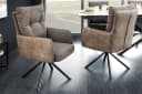 riess-ambiente Polsterstuhl BIG GEORGE Taupe/Schwarz mit 360°-Drehfunktion Bild 1