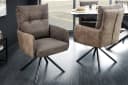 riess-ambiente Polsterstuhl BIG GEORGE Taupe/Schwarz mit 360°-Drehfunktion Bild 2