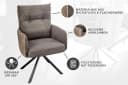 riess-ambiente Polsterstuhl BIG GEORGE Taupe/Schwarz mit 360°-Drehfunktion Bild 3