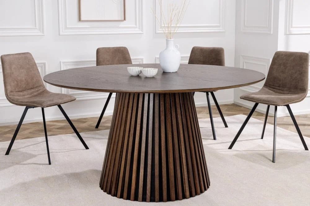 riess-ambiente Esstisch VALHALLA WOOD Rund 140cm Smoked Braun
