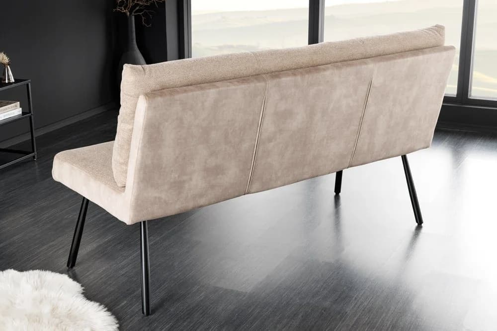 riess-ambiente Sitzbank BIG GEORGE 160cm Champagner Beige Samt Metall - Bild 3