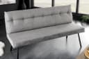 riess-ambiente Sitzbank BIG GEORGE Grau Samt Metall-Beine mit Lehne Bild 2