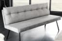riess-ambiente Sitzbank BIG GEORGE Grau Samt Metall-Beine mit Lehne Bild 3