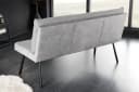 riess-ambiente Sitzbank BIG GEORGE Grau Samt Metall-Beine mit Lehne Bild 4