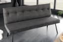 riess-ambiente Sitzbank BIG GEORGE 160cm Anthrazit Samt Metall-Beine Bild 1