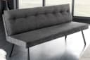 riess-ambiente Sitzbank BIG GEORGE 160cm Anthrazit Samt Metall-Beine Bild 2