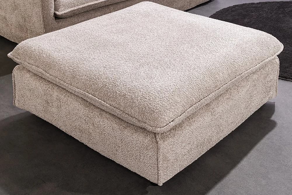 riess-ambiente Fußhocker HEAVEN 100cm Beige Bouclé abnehmbar - Bild 4