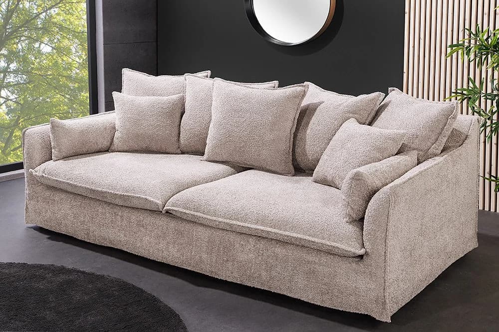 riess-ambiente HEAVEN 3-Sitzer Sofa Beige Bouclé mit abnehmbarem Bezug - Bild 2