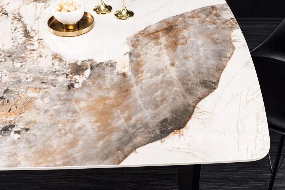 riess-ambiente Esstisch MILANO Keramik Weiß-Braun Schwarz Modern - Bild 5