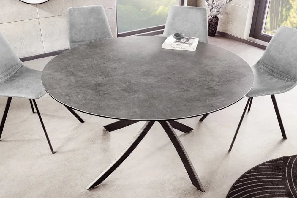 riess-ambiente Esstisch ALPINE 120cm anthrazit Rund mit Sterngestell