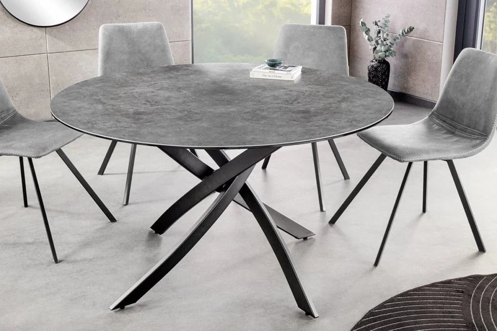 riess-ambiente Esstisch ALPINE 120cm anthrazit Rund mit Sterngestell - Bild 2