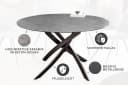 riess-ambiente Esstisch ALPINE 120cm anthrazit Rund mit Sterngestell Bild 3