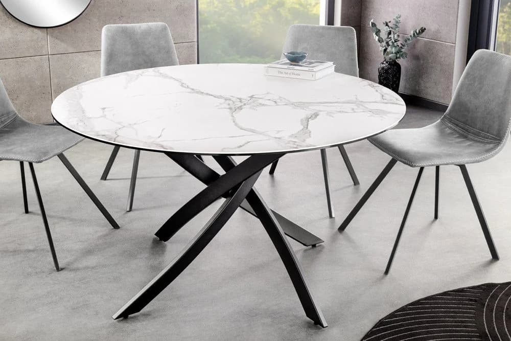riess-ambiente Esstisch ALPINE 120cm weiß Marmor Optik - Bild 2