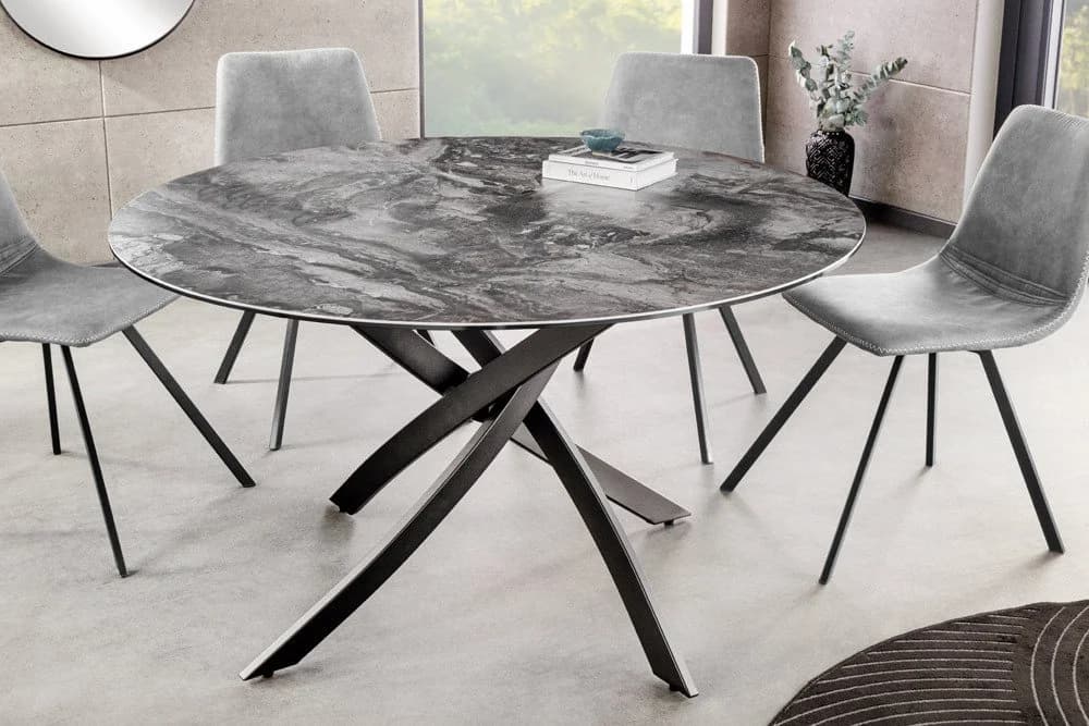 riess-ambiente Esstisch ALPINE 120cm Taupe Modern Keramik Glas - Bild 2
