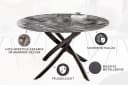 riess-ambiente Esstisch ALPINE 120cm Taupe Modern Keramik Glas Bild 3