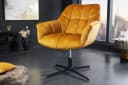 riess-ambiente Loungesessel PAPILLON Senfgelb Samt 360° drehbar höhenverstellbar Bild 1