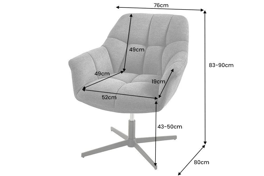 riess-ambiente Loungesessel PAPILLON Senfgelb Samt 360° drehbar höhenverstellbar - Bild 4