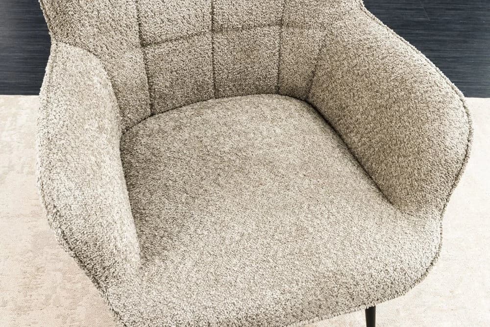 riess-ambiente Sessel SCANDINAVIA Beige/Schwarz mit Armlehnen - Bild 4