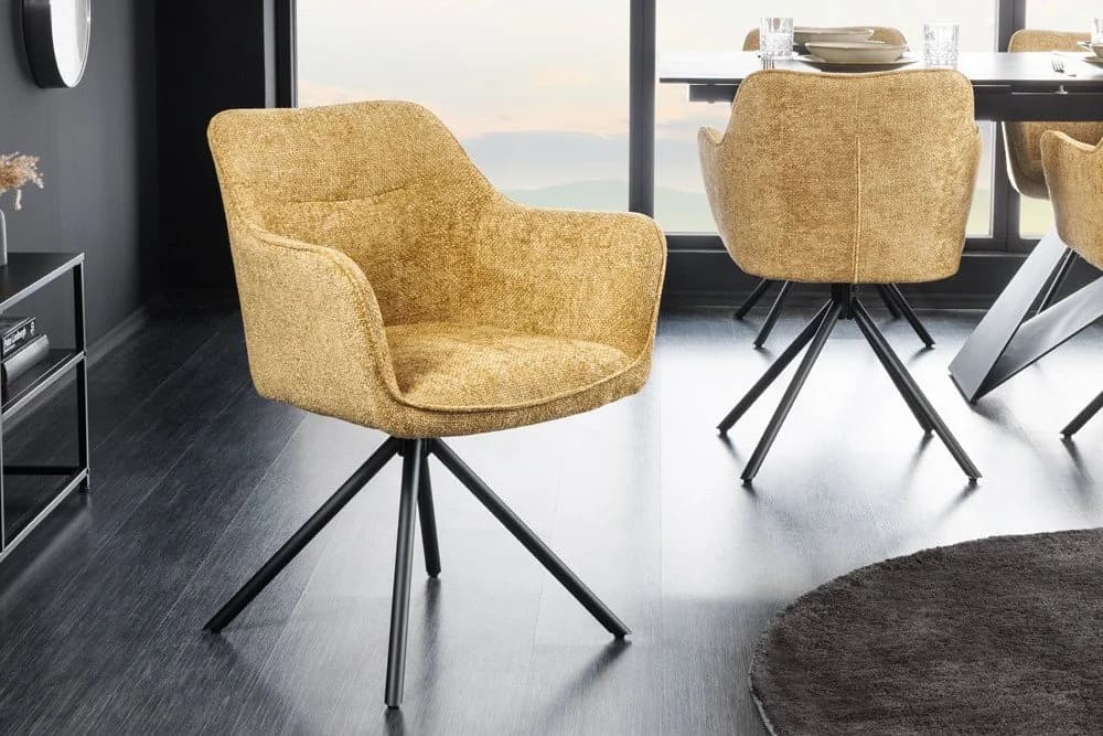 riess-ambiente Stuhl VERONA Senfgelb mit Armlehne - Bild 2