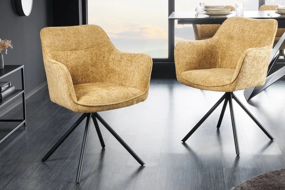 riess-ambiente Stuhl VERONA Senfgelb mit Armlehne - Bild 3